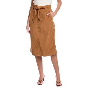 Velvet By Graham & Spencer Womens Tie Waist Corduroy Skirt, Brown